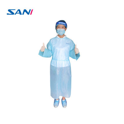 Bom preço. Roupa médica do isolamento do PE azul dos PP descartável on-line